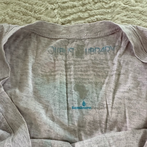 Light purple water is life public library short sleeve t shirt size small - Picture 8 of 10
